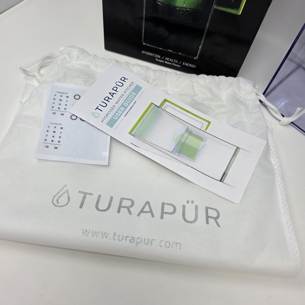 New Open Box TURAPUR Hydrogen Water Pitcher with Filter ~ Energize Naturally - Picture 2 of 16